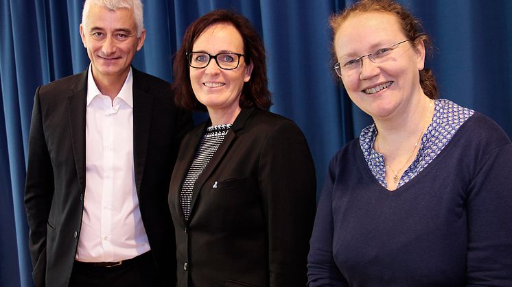 Thierry Lepercq, Engie tillsammans med Lotta Brändström, VD Göteborg Energi och Sandra Lagumina, Engie