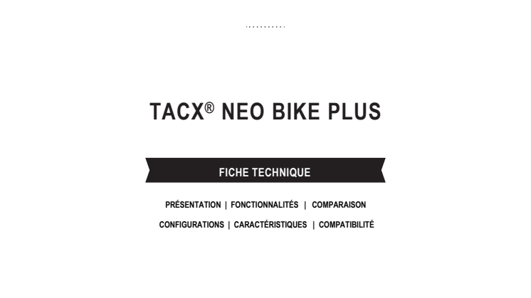Garmin fiche technique Tacx NEO Bike Plus