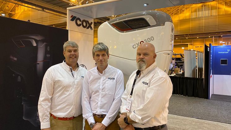 From left: Woodfin, Pitt & Livingston on the Cox booth at the International Workboat Show