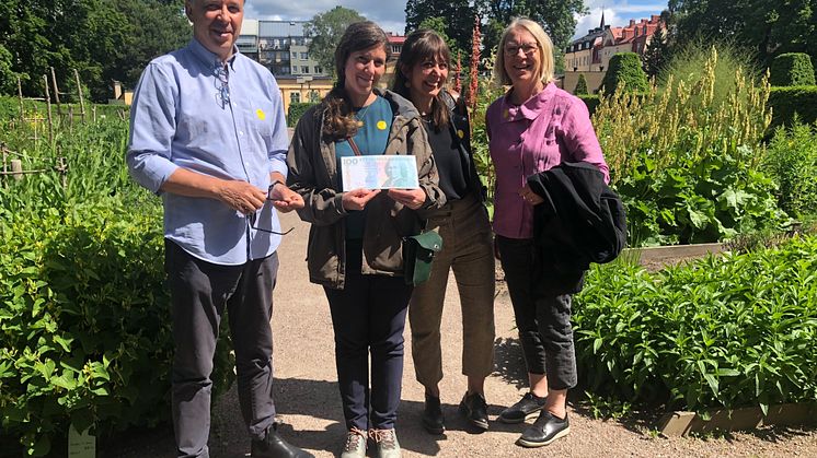 Representanter från Inpulse samt Mikrofonden i Uppsala i samband med kreditprövningen inför investering. Från vänster Michal Radziwill, Inpulse, Ylva Lundkvist Fridh, Mikrofonden, Justine Palermo, Inpulse och Helen Curry, Mikrofonden. 