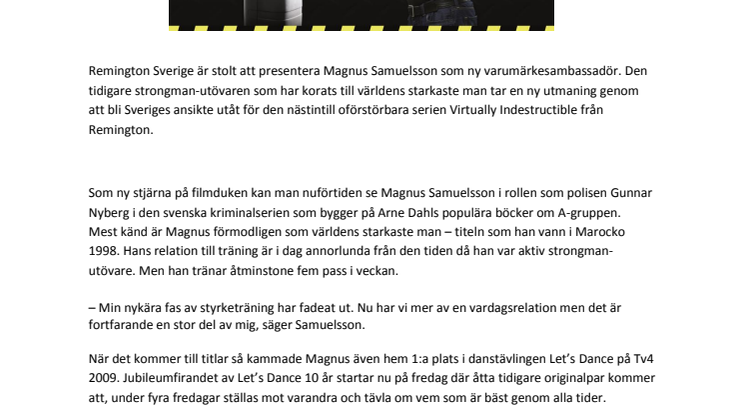 Magnus Samuelsson ny varumärkesambassadör för Remington Sverige