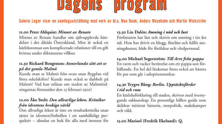 Heldag med Malmöförfattare när tre förlag och ett galleri samarbetar