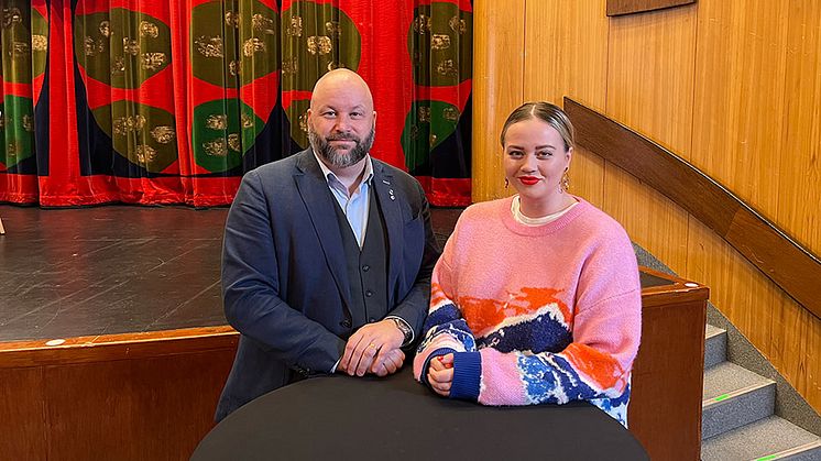 Patric Lundström och Kata Nilsson, Piteå kommuns kommunalråd (S) för mandatperioden 2023-2026.     Foto: Ann-Sofie Boman