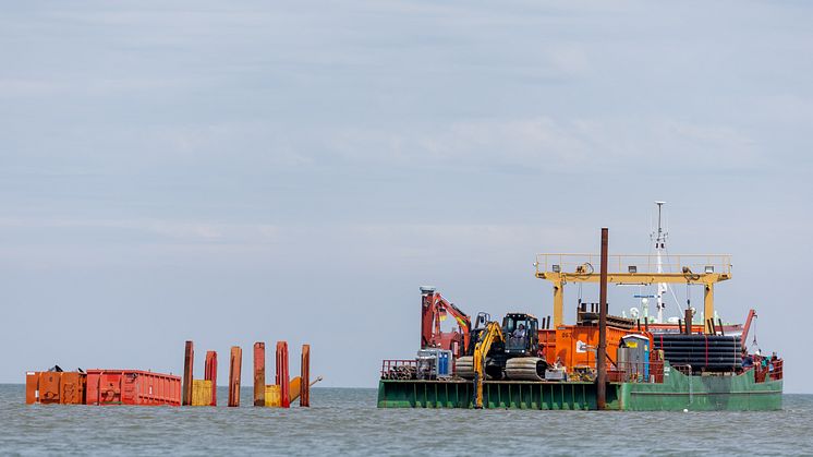 Die vorbereitenden Bohrungen im Wattenmeer laufen noch bis voraussichtlich Anfang September.