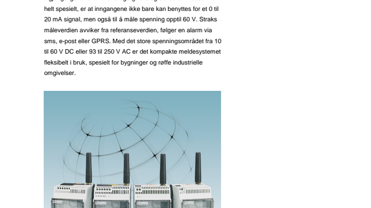 Overvåking av sensorer via mobilradionettet