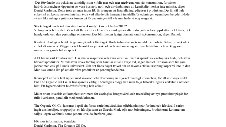 Sveriges första ekologiska mikro-hudvårdsfabrik öppnar i Malmö.