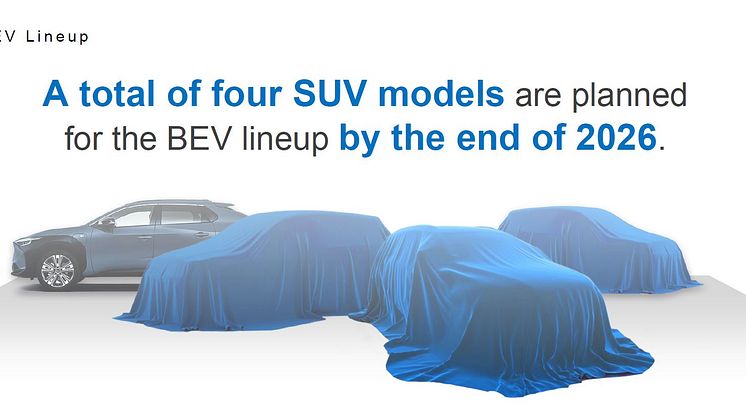 4 helelektriske modeller fra Subaru innen 2026