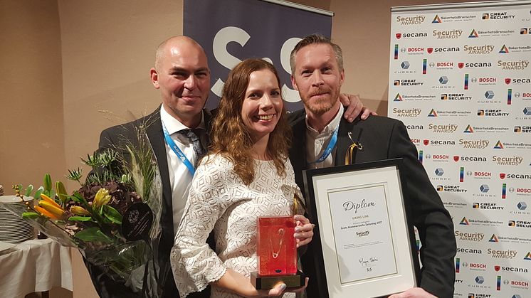 Skyddsinspektör Juri Jalava, informationschef  Eleonora Hansi och  Securitymanager Jonas Wallenberg