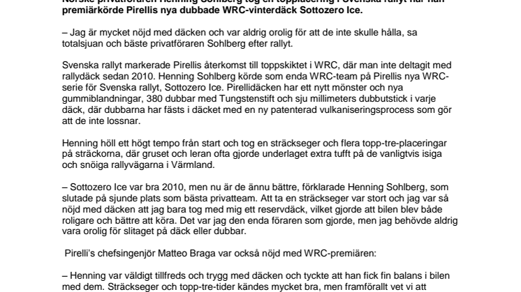 Topplacering i Svenska Rallyt