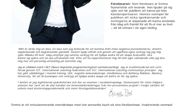 Emma Pihl som föreläsare