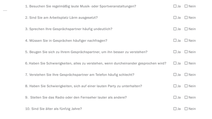 Wie gut hören Sie?  – 10 Fragen zum guten Hören und Verstehen