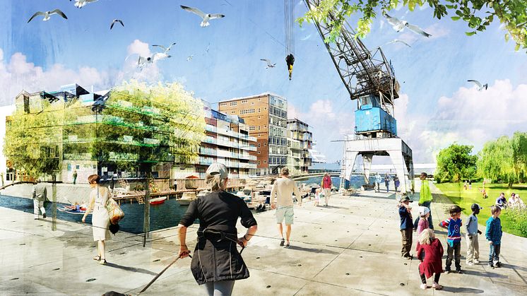 Oceanhamnen, illustration David Wiberg