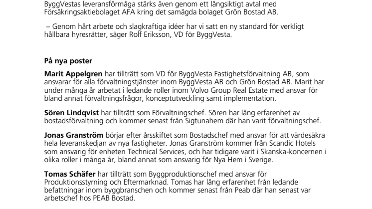 Flera nya ansikten när ByggVesta organiserar sig inför framtiden