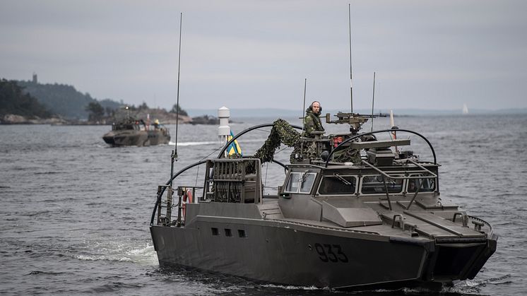Stridsbåtar ur amfibiebataljonen.