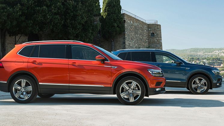 Tiguan Allspace er 215 mm længere end Tiguan og kan fås til priser fra 389.995 kr. 