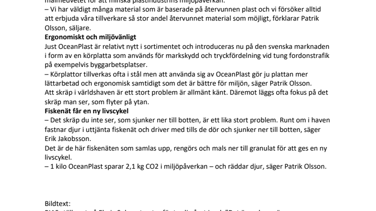 Plast från havet blir till nya produkter