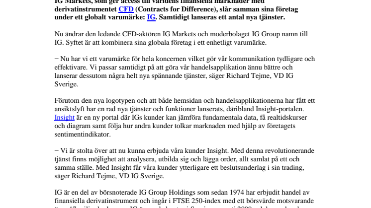 Ännu en milstolpe för IG Markets