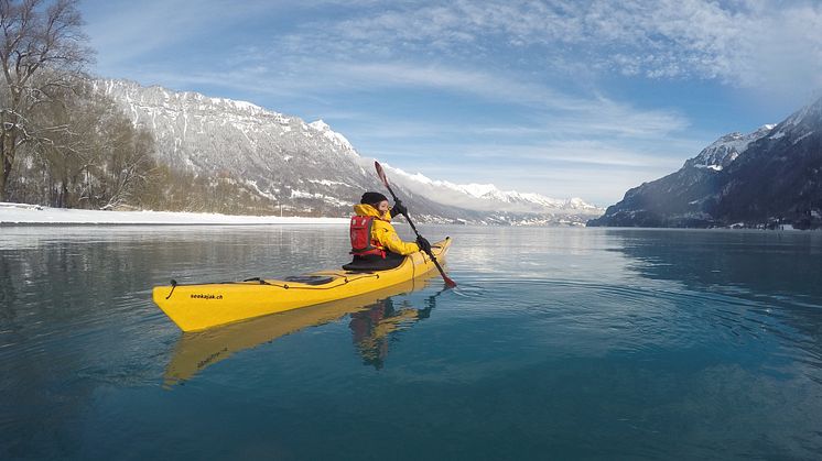 Winterkajak auf dem Brienzersee 