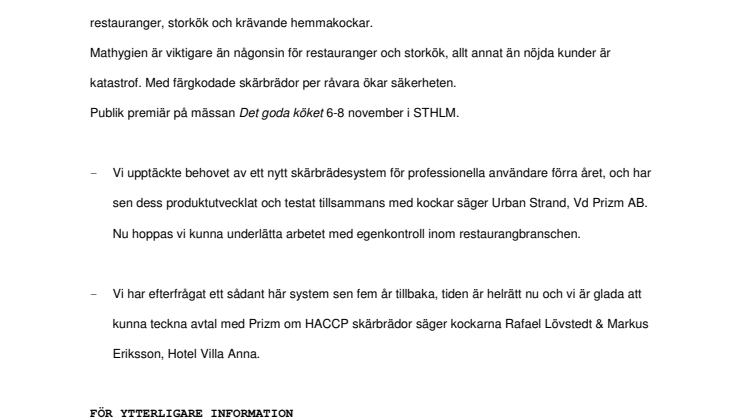 Slut på sunkiga skärbrädor