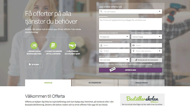 ​Offerta lanserar ny sajt – satsar på design och innehåll