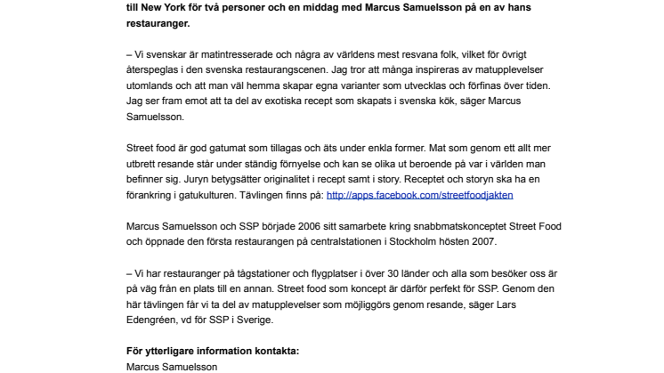 Marcus Samuelsson utser Sveriges bästa street food-kock