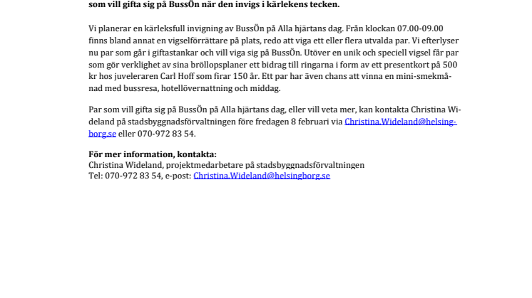BussÖn blir PussÖn på Alla hjärtans dag