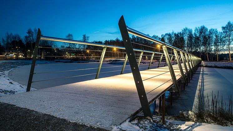 Bild 3. Kyrkparken, gång- och cykelbro i Barkarby
