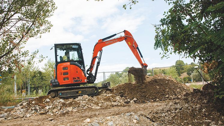 Hitachis minigrävare ZX38U-5.