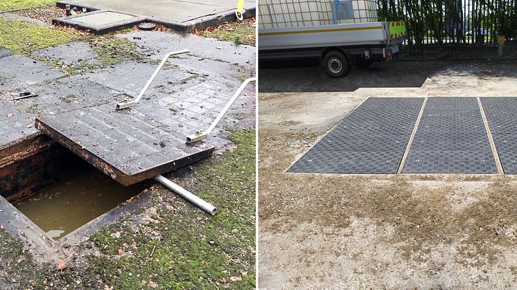 Cadent Gas facility before and after the Fibrelite upgrade