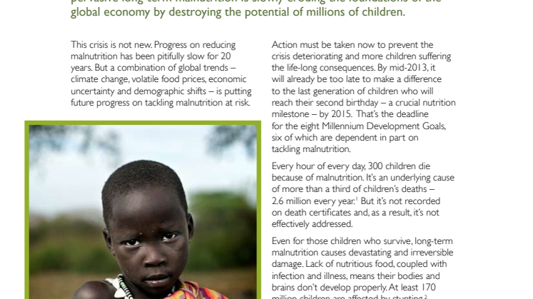 A life free from hunger summary