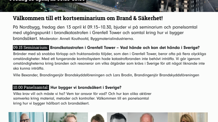 Brandskatastrofen i Grenfell Tower?Vad hände och hur bygger vi brandsäkert. 