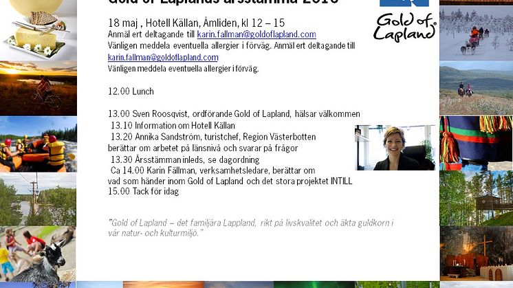Så här anmäler ni er till  Gold of Laplands årsstämma den 18 maj 