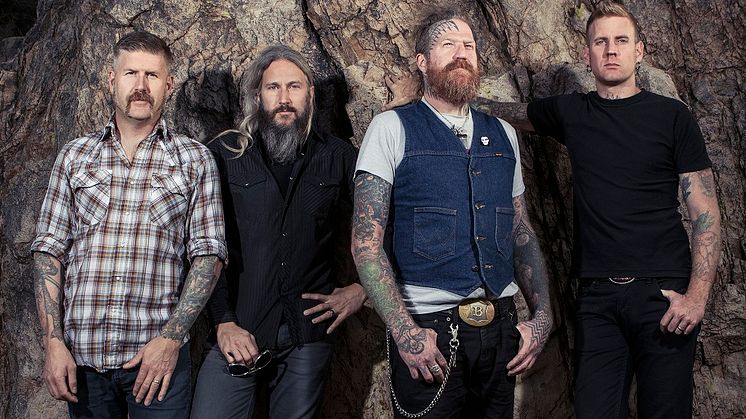 Bill Kelliher (fr.v.), Troy Sanders, Brent Hinds og Brann Dailor utgjør metallegendene Mastodon.