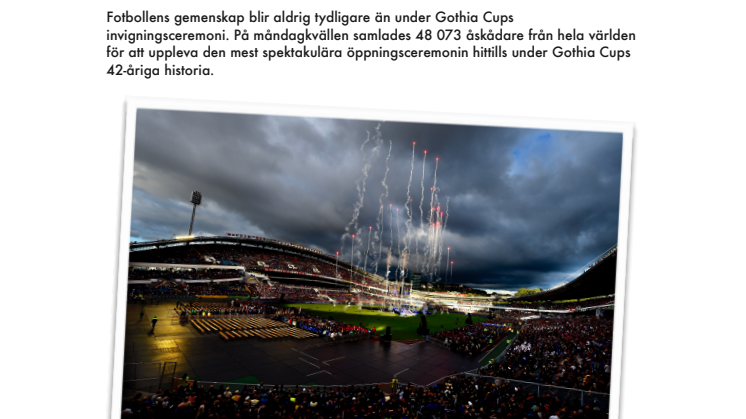 ​Invigningen blev en fantastisk fest – Gothia Cup är i gång!