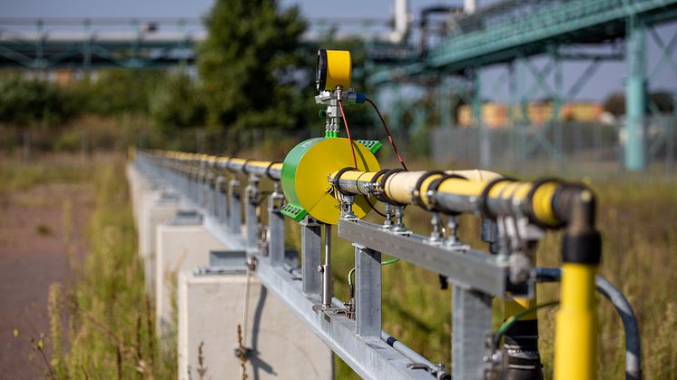 Überirdische Wasserstoffleitung im HYPOS H2-Netz