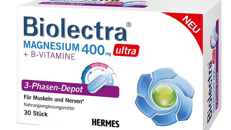 Packungsabbildung Biolectra Magnesium 400 mg ultra 3-Phasen-Depot