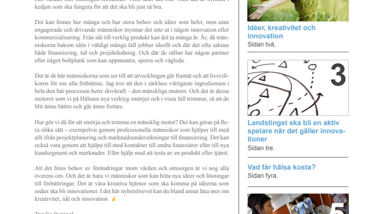 Nyhetsbrev från Hälsans nya verktyg April 2010