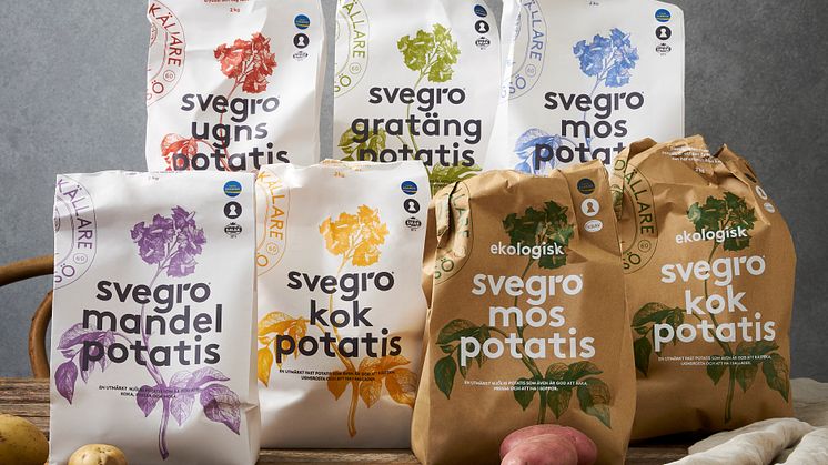 Ny kostym på Svegros potatisförpackningar