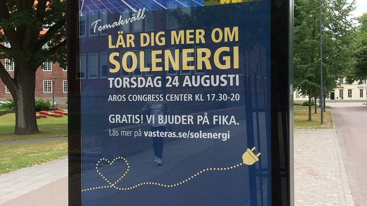Pressinbjudan: Välkommen att delta på temakväll om solenergi 24 augusti
