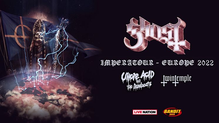 GHOST PÅ STOR EUROPATURNÉ - MED STOPP I MALMÖ ARENA
