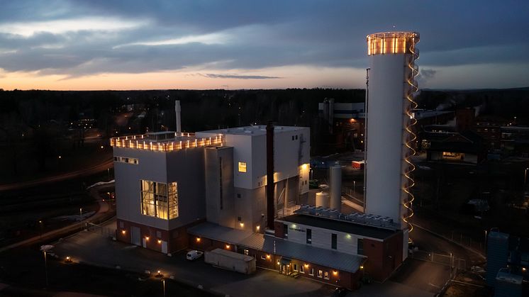I januari 2023 invigdes Advens värmeverk i Säffle, ett av de modernaste i Sverige. Foto: Adven