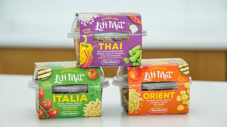 Litt Mat kommer i tre varianter; Thai, Italia og Orient
