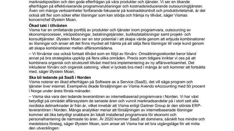 Fortsatt snabb tillväxt och fina siffror första kvartalet