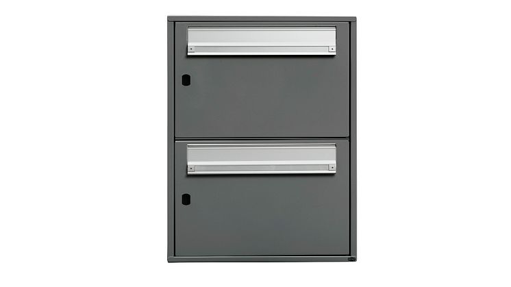Renz Basic 784 postkasseanlæg - RAL 7012 - 2 fag - uden lås