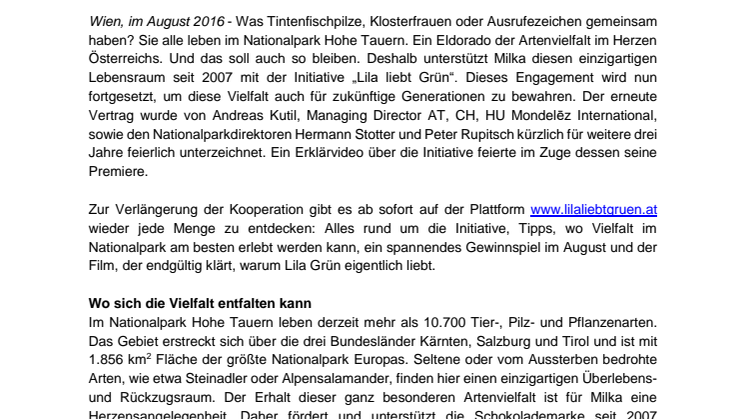 Artenvielfalt leben und erleben