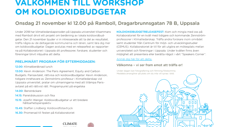 Inbjudan: Workshop om koldioxidbudgetar