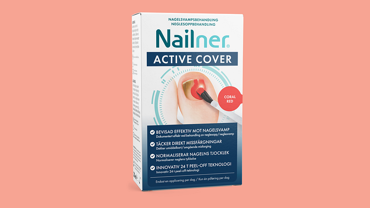 Nyhet! Nailner Active Cover Coral Red – snygga naglar samtidigt som du behandlar nagelsvampen