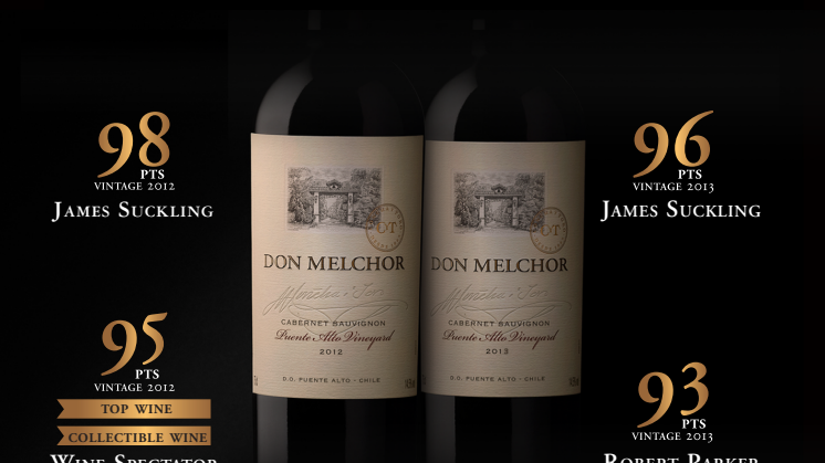 Två årgångar av Don Melchor topprankade av James Suckling