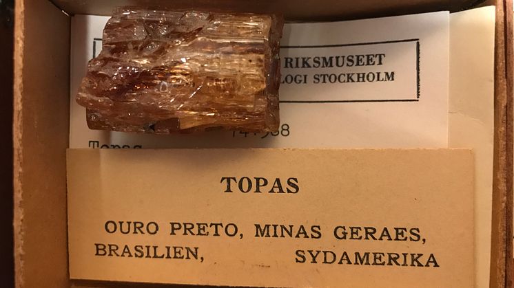 Museet bakom kulisserna - geologi. Topas