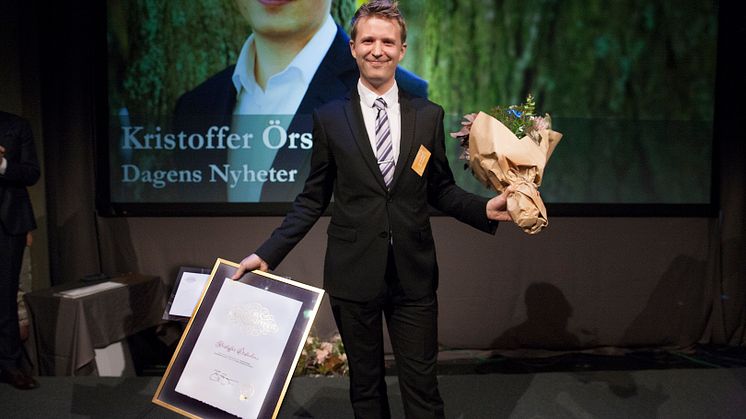Kristoffer Örstadius, Dagens Nyheter. Vinnare år 2015 i kategorin Årets Förnyare. 